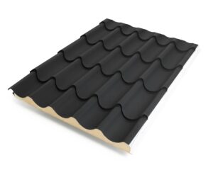 Geïsoleerde dakpanplaten zwart 40 mm